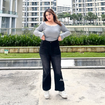 JINISO - Cutbray Big Size Jeans 1407 REAL CURVY