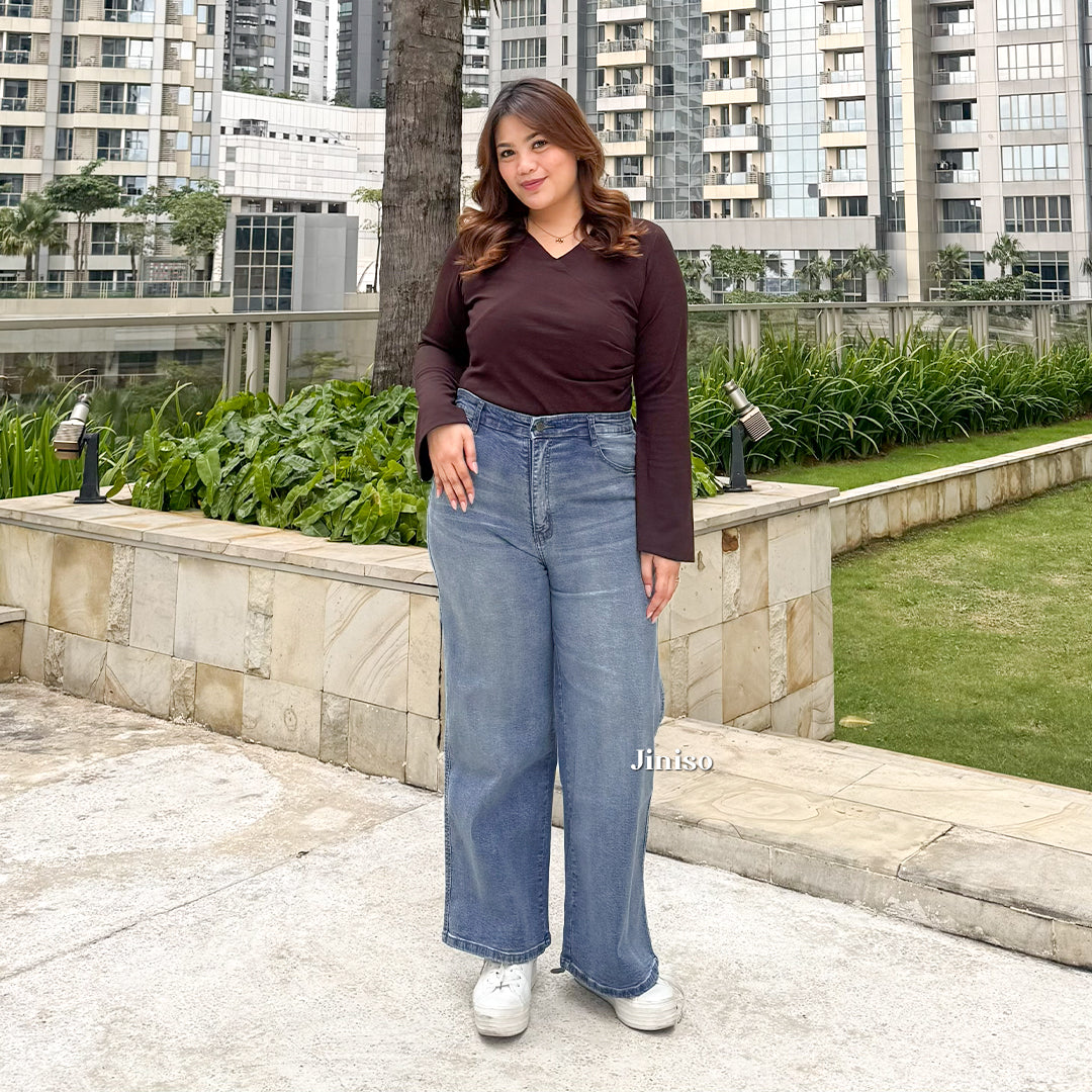 JINISO - Jumbo Highwaist Straight Jeans Loose Stretch 1501 REAL CURVY