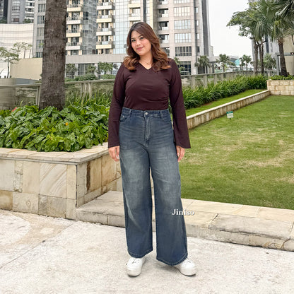 JINISO - Jumbo Highwaist Straight Jeans Loose Stretch 1504 REAL CURVY
