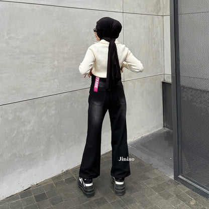 JINISO - Petite Highwaist Baggy Jeans 163 FAME