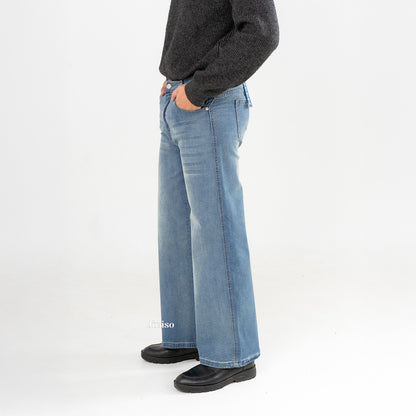 JINISO - Straight Jeans Loose Stretch Pria 831
