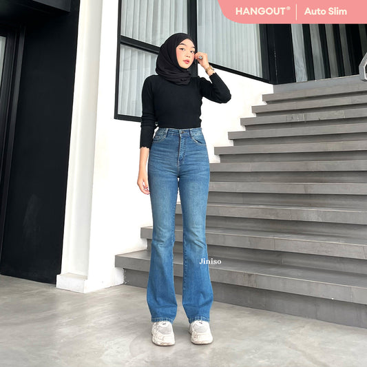 JINISO - Highwaist Stretch Cutbray Pocket Jeans 716 HANGOUT