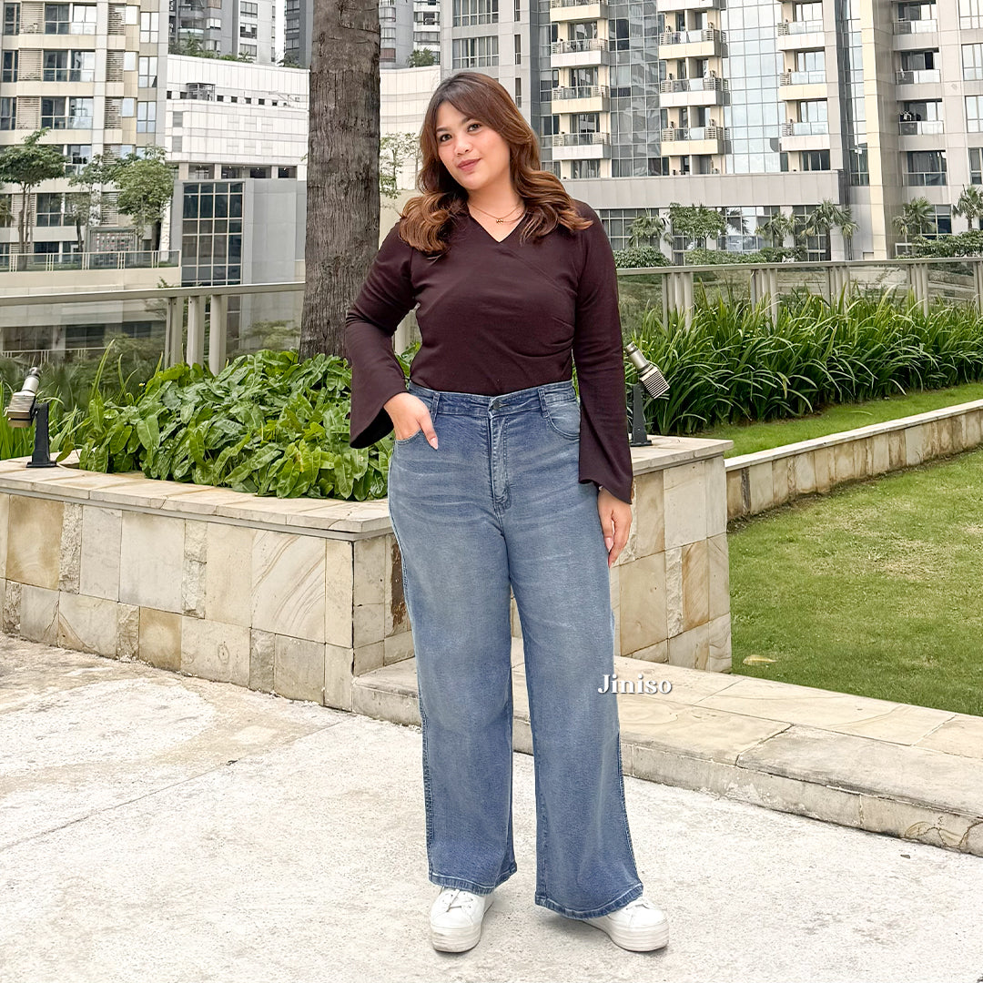 JINISO - Jumbo Highwaist Straight Jeans Loose Stretch 1501 REAL CURVY