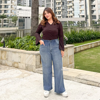 JINISO - Jumbo Highwaist Straight Jeans Loose Stretch 1501 REAL CURVY