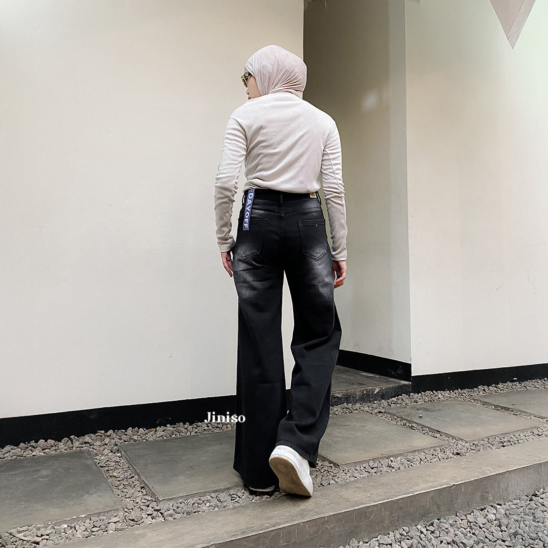 JINISO - Highwaist Flare Cutbray Jeans 371 DAYOFF