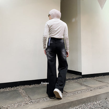 JINISO - Highwaist Flare Cutbray Jeans 371 DAYOFF
