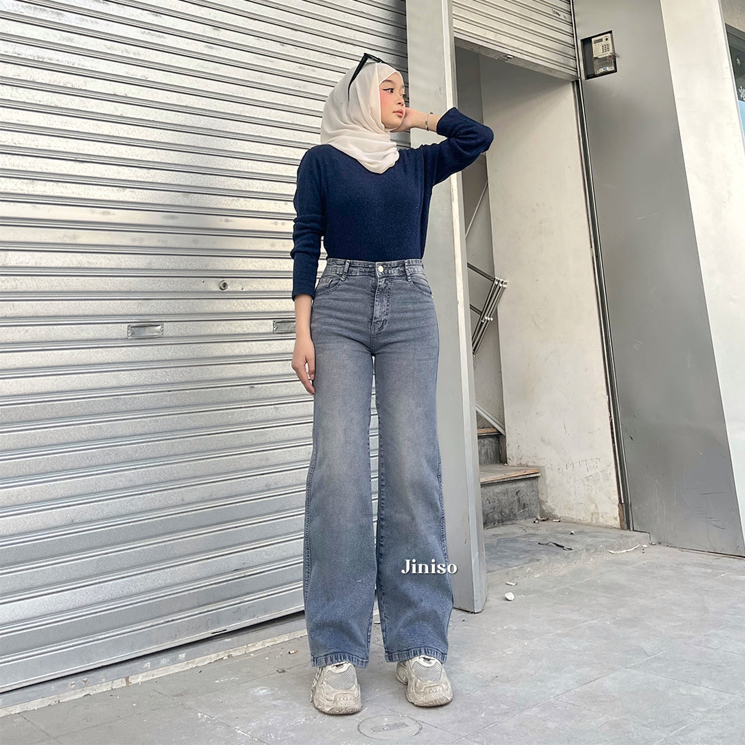 JINISO - Highwaist Straight Jeans Loose Stretch 835 UNSEEN