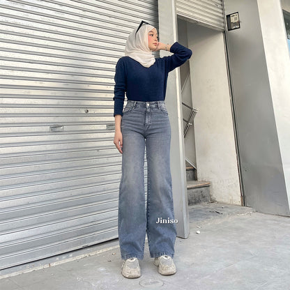 JINISO - Highwaist Straight Jeans Loose Stretch 835 UNSEEN