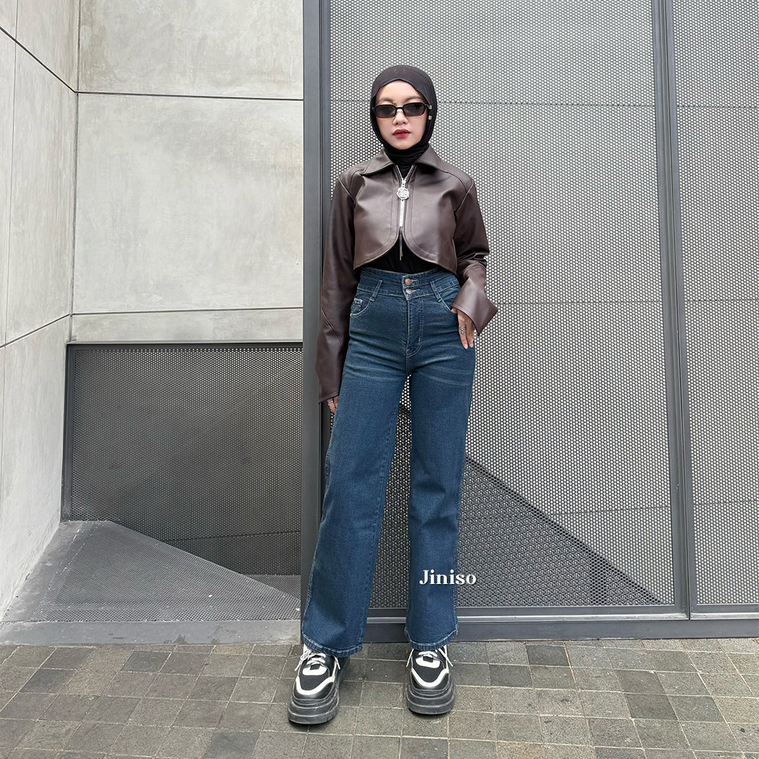 JINISO - Petite Straight Highwaist Jeans Stretch 142 LUSH