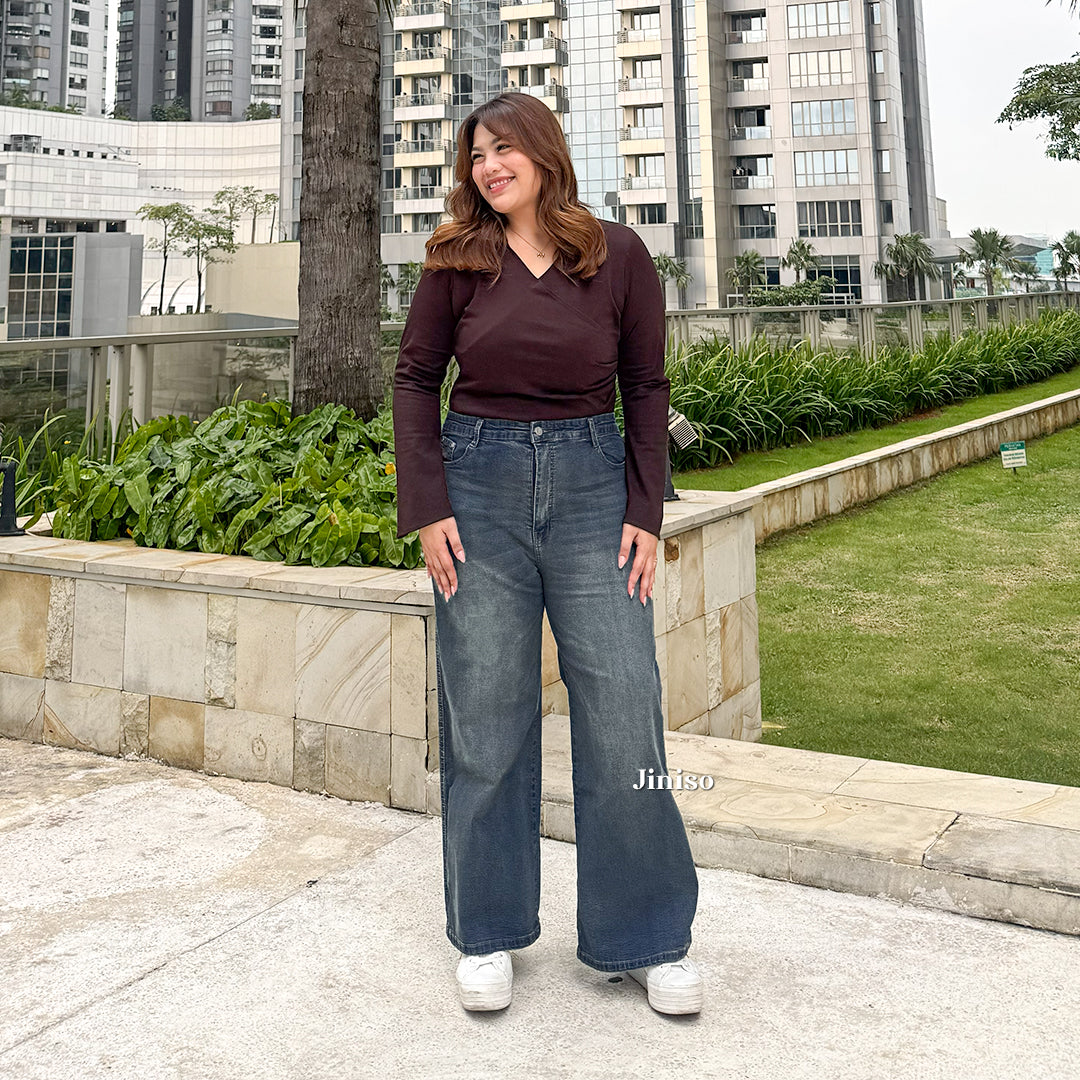 JINISO - Jumbo Highwaist Straight Jeans Loose Stretch 1504 REAL CURVY