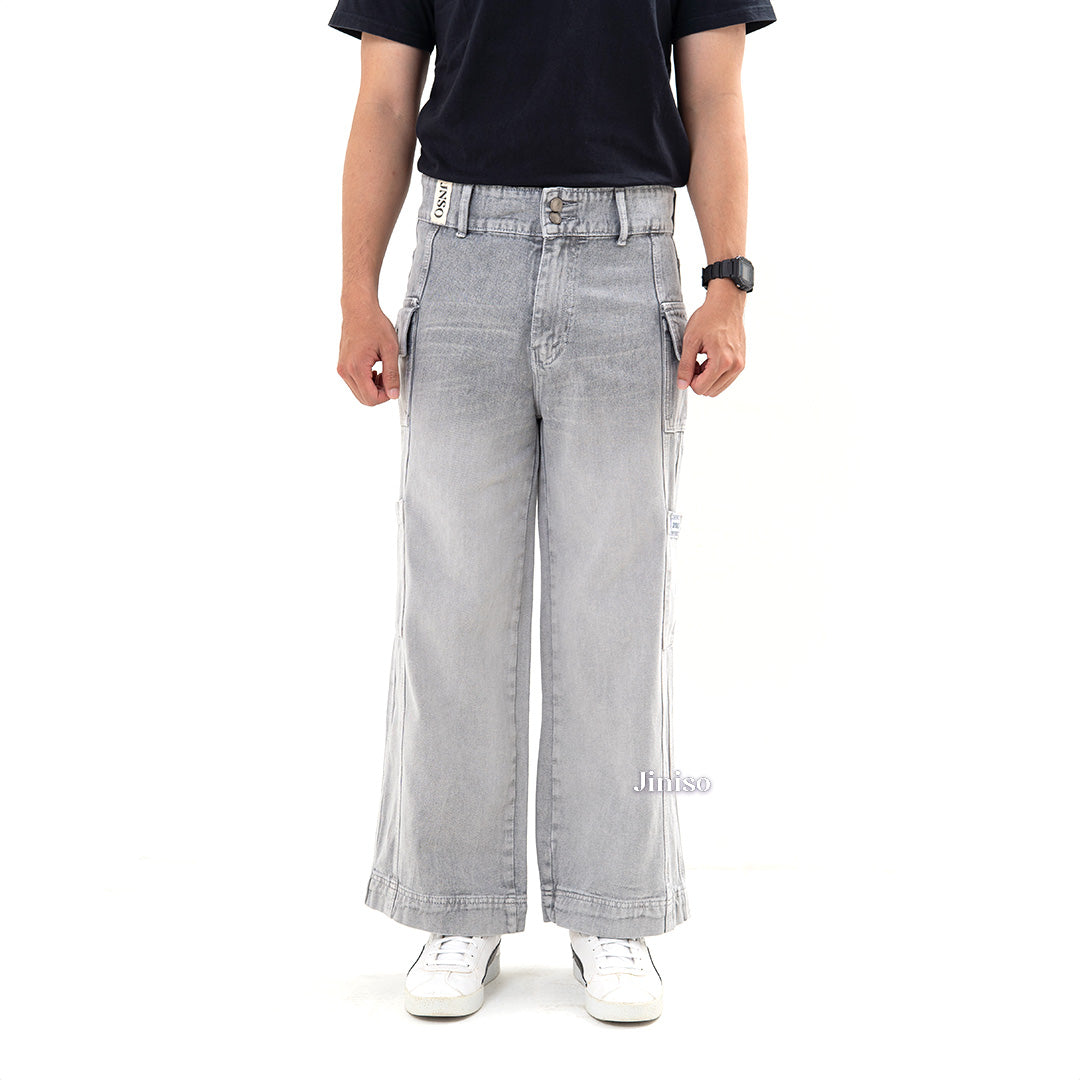 JINISO Cargo Baggy Denim Jeans Pria 415