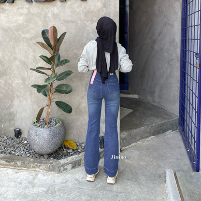 JINISO - Highwaist  Cutbray Stretch Pocket Jeans 645 HANGOUT