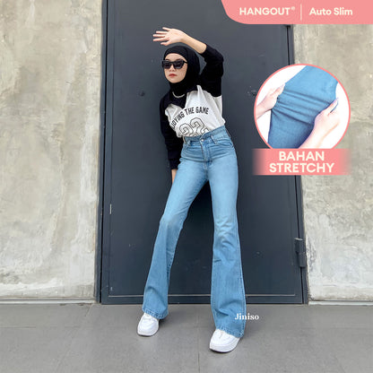 JINISO - Ultra Highwaist Cutbray Stretch Jeans 610 HANGOUT