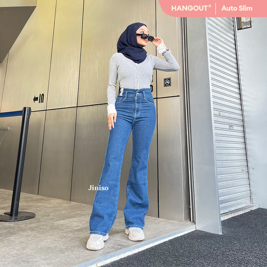 JINISO - Ultra Highwaist Cutbray Stretch Jeans 611 HANGOUT