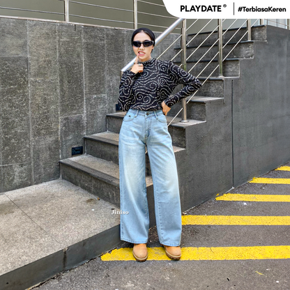 JINISO - Highwaist Baggy Loose Jeans 651 PLAYDATE
