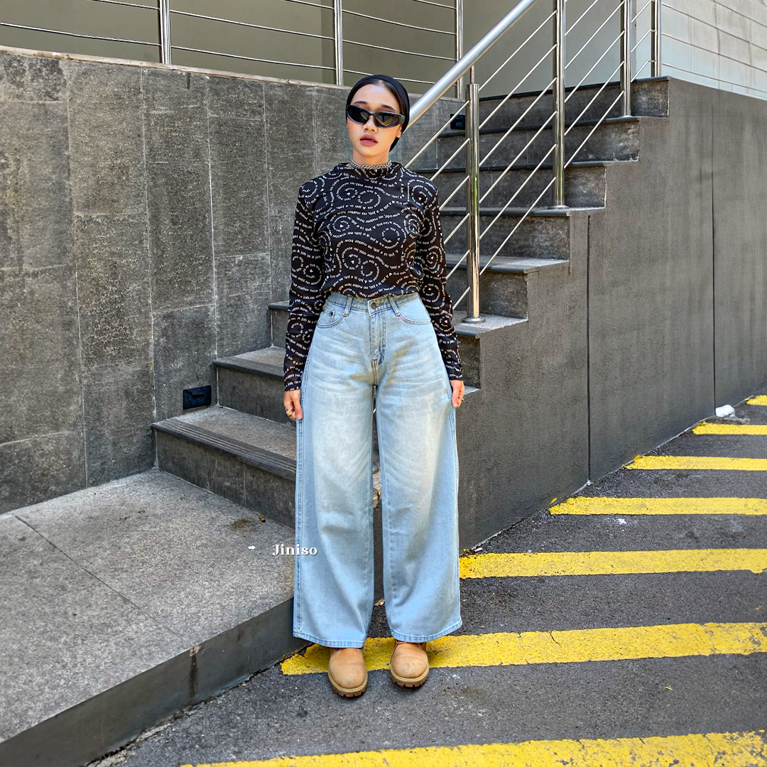 JINISO - Highwaist Baggy Loose Jeans 651 PLAYDATE