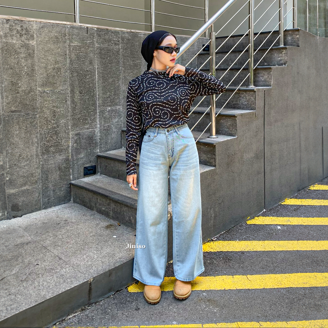 JINISO - Highwaist Baggy Loose Jeans 651 PLAYDATE