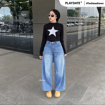 JINISO - Highwaist Baggy Loose Jeans 652 PLAYDATE