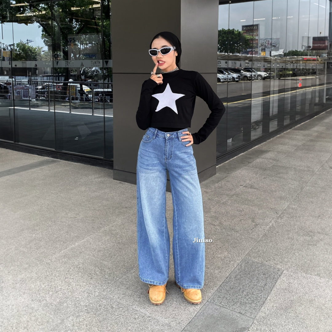 JINISO - Highwaist Baggy Loose Jeans 652 PLAYDATE