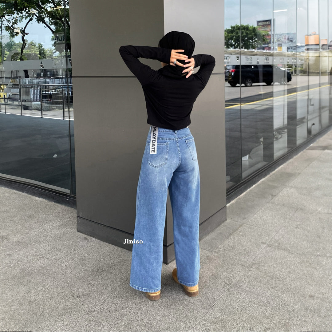 JINISO - Highwaist Baggy Loose Jeans 652 PLAYDATE