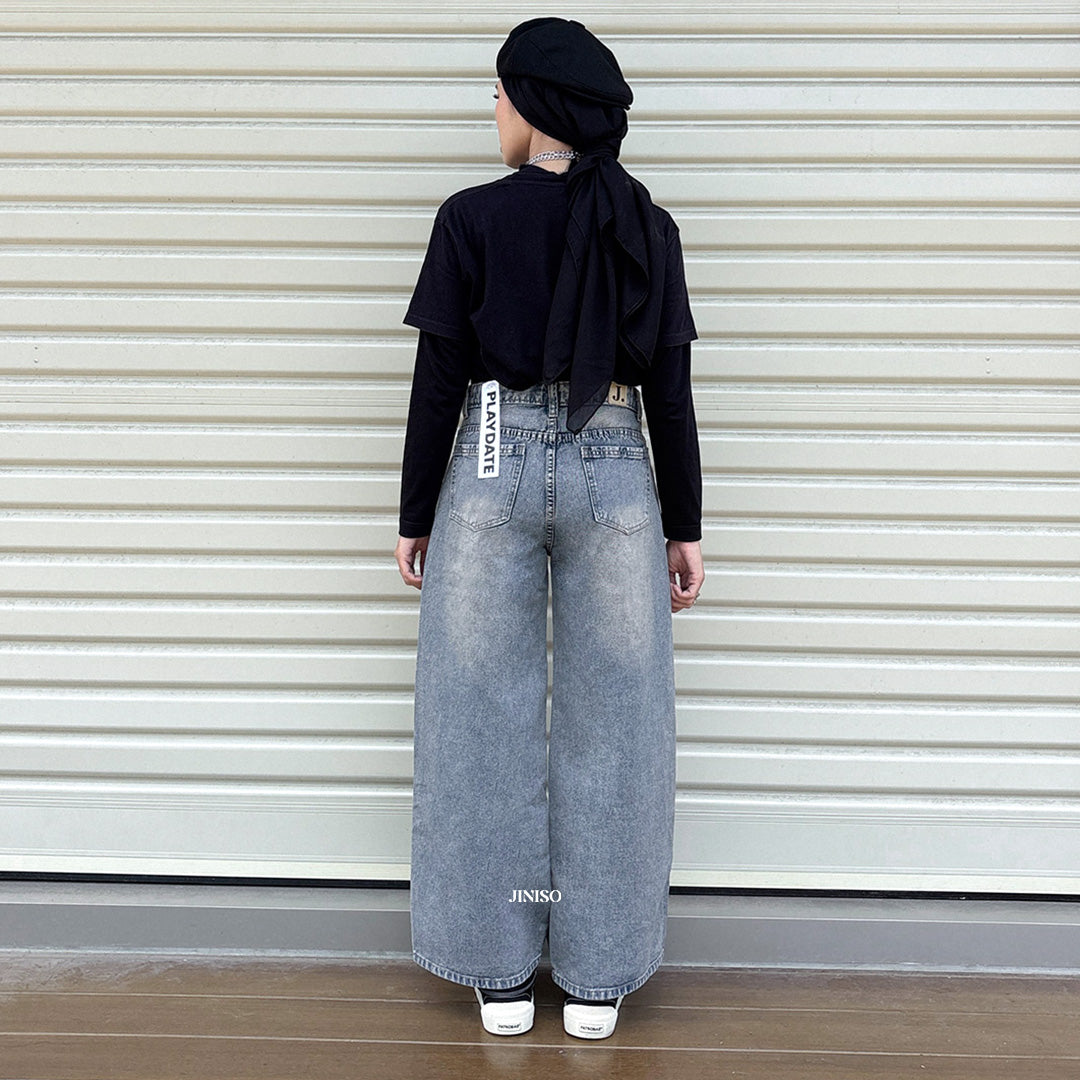 JINISO - Highwaist Baggy Loose Jeans 659 PLAYDATE