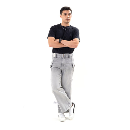 JINISO Cargo Baggy Denim Jeans Pria 415