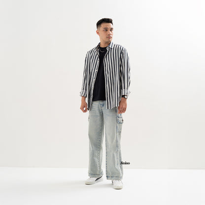 JINISO Loose Cargo Denim Jeans Pria 399