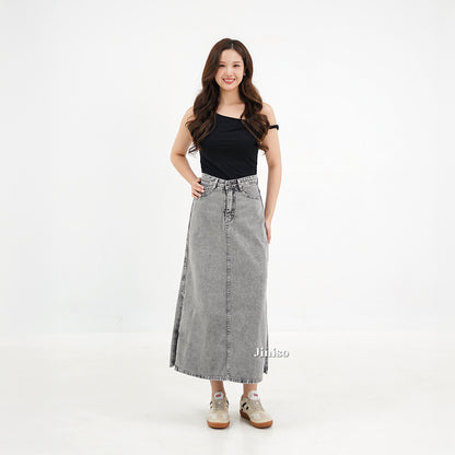 JINISO - Highwaist Rok Slit Jeans Panjang 993 SEVENTY