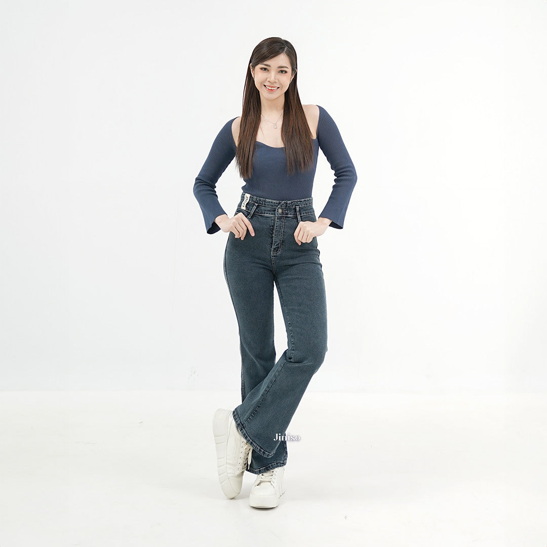 JINISO - Ultra Highwaist Cutbray Stretch Jeans 619 HANGOUT
