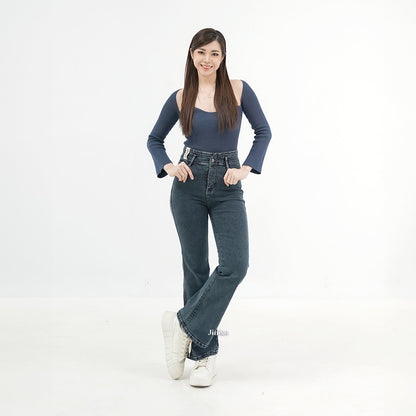 JINISO - Ultra Highwaist Cutbray Stretch Jeans 619 HANGOUT