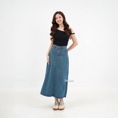 JINISO - Highwaist Rok Slit Jeans Panjang 992 SEVENTY
