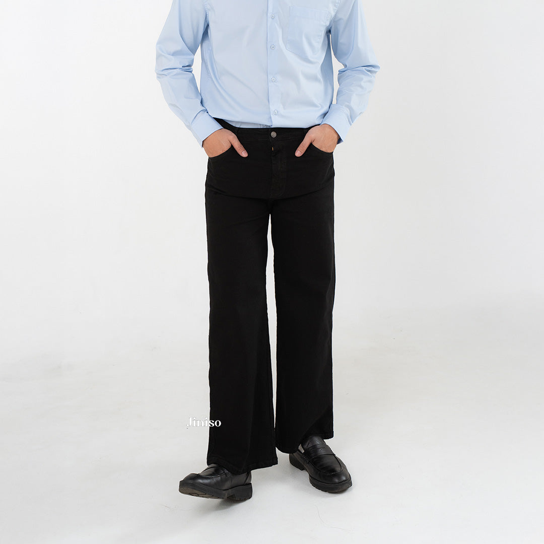 JINISO - Straight Jeans Loose Stretch Pria 836