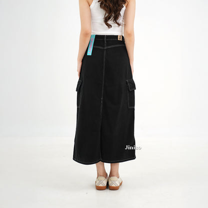JINISO - Highwaist Rok Cargo Jeans Panjang 985 SEVENTY