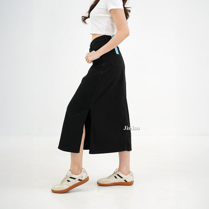 JINISO - Highwaist Rok Slit Jeans Panjang 994 SEVENTY