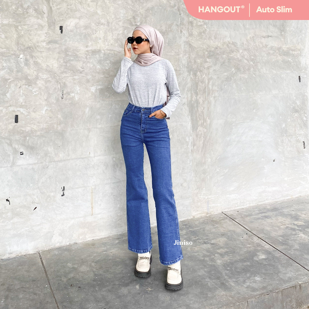 JINISO - Highwaist Stretch Cutbray Pocket Jeans 715 HANGOUT