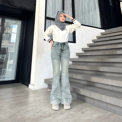 JINISO - Highwaist Stretch Cutbray Flare Jeans 730 HANGOUT