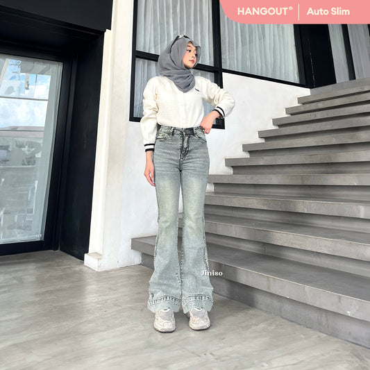 JINISO - Highwaist Stretch Cutbray Flare Jeans 730 HANGOUT