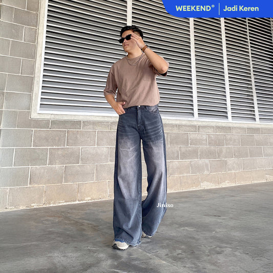 JINISO Oversize Baggy Loose Jeans Pria 752