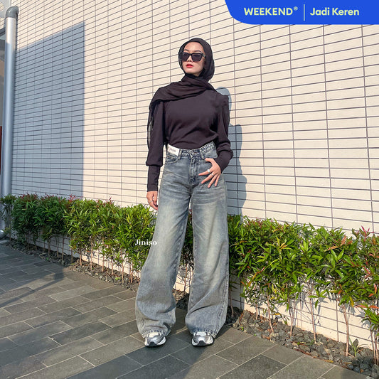 JINISO - Highwaist Oversize Baggy Loose Jeans 777 WEEKEND