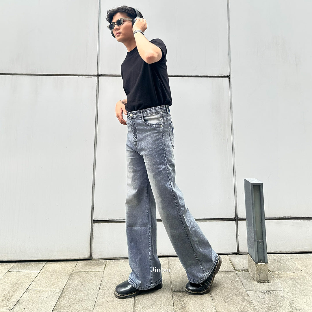 JINISO - Straight Jeans Loose Stretch Pria 835