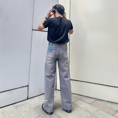 JINISO - Straight Jeans Loose Stretch Pria 835