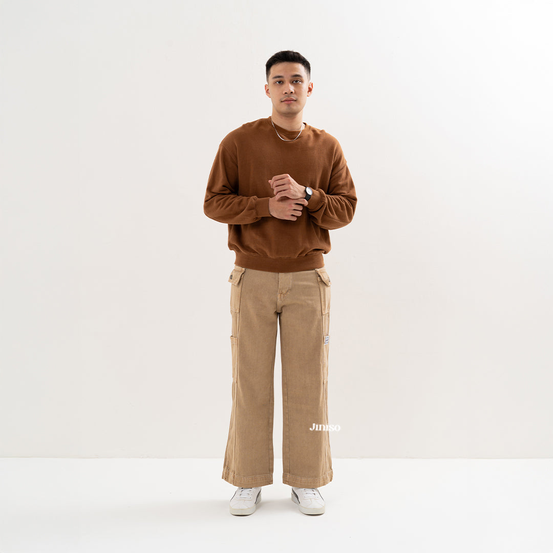 JINISO Cargo Baggy Denim Jeans Pria 412