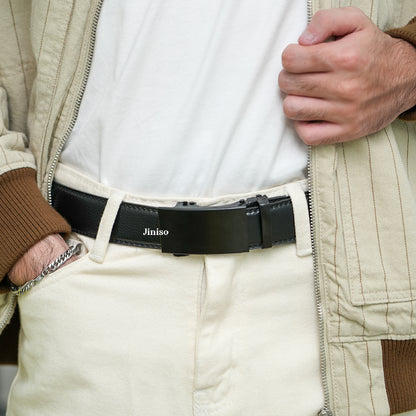JINISO Ikat Pinggang Pria Black Straptic Belt