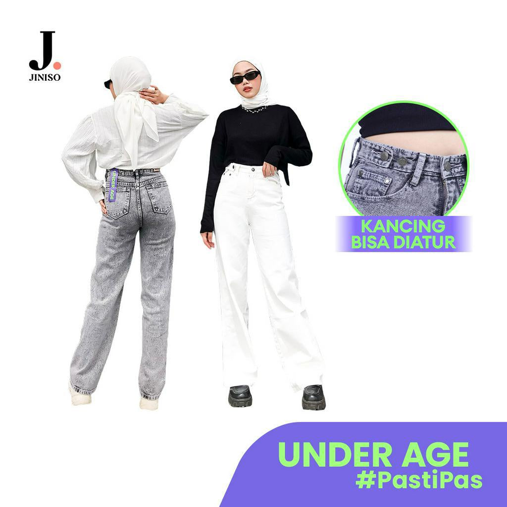 JINISO - Highwaist Adjustable Baggy Jeans 445 UNDER AGE