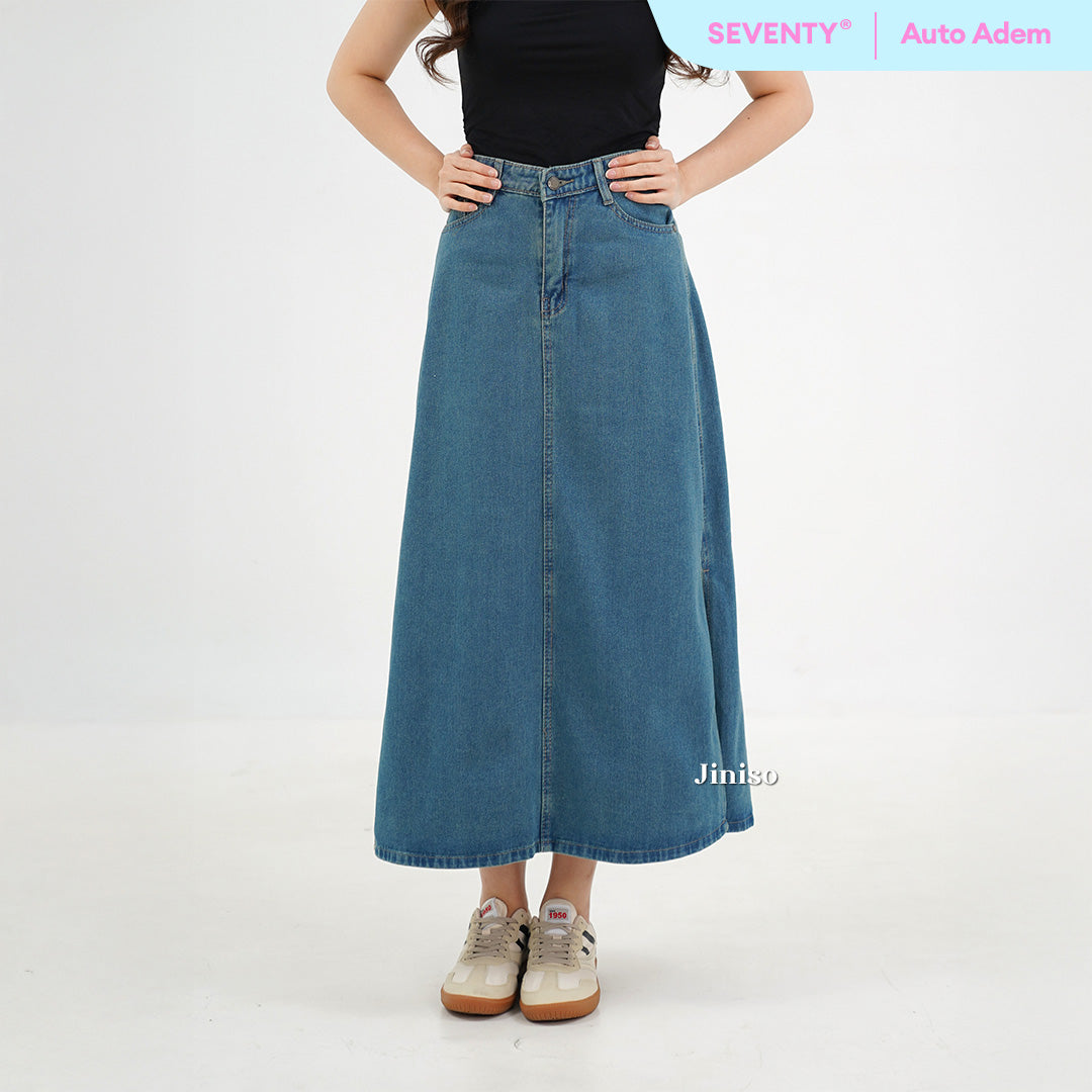 JINISO - Highwaist Rok Slit Jeans Panjang 992 SEVENTY