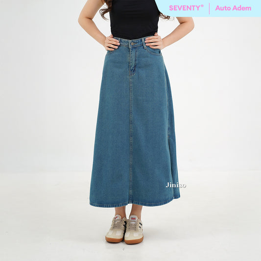 JINISO - Highwaist Rok Slit Jeans Panjang 992 SEVENTY