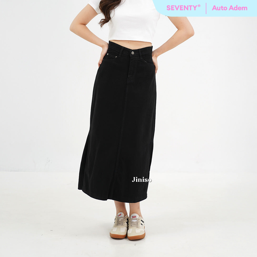JINISO - Highwaist Rok Slit Jeans Panjang 994 SEVENTY