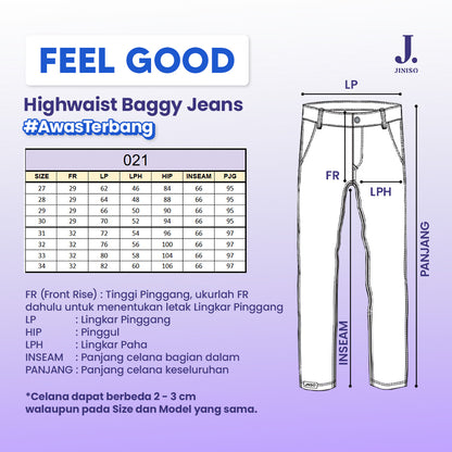 JINISO - Highwaist Boyfriend Jeans 021 FEEL GOOD