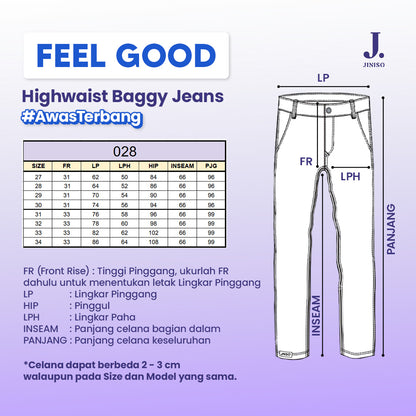 JINISO - Highwaist Boyfriend Jeans 028 FEEL GOOD