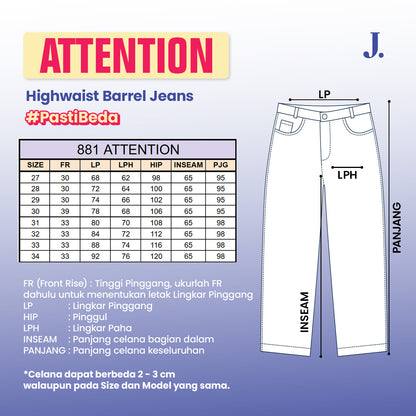 JINISO - Highwaist Barrel Jeans 881 ATTENTION